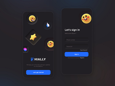 Login Screen - Mobile App UI/UX Design app appui design loginscreen mobileapp signupscreen ui uidesign uiux