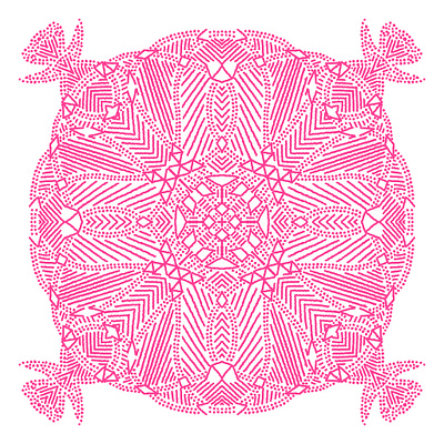 Bauble in pink art digital art drawing line pink procreate sketch