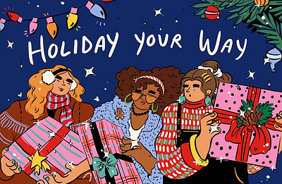 Holiday Your Way X Visbii animated celebration christmas colourful editorial