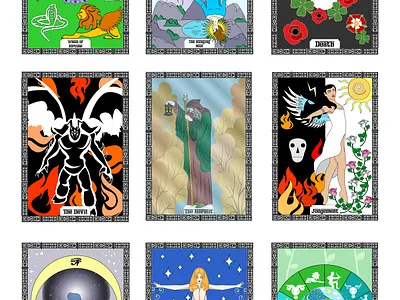 Playing cards design art card design digital game graphic illustration vector