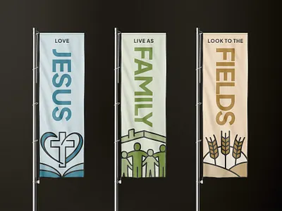 Three Church Purposes for Gashland EPC branding church church branding cross family fields graphic design identity illustration jesus