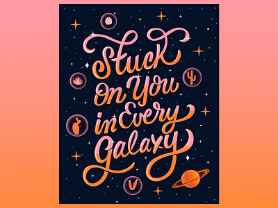 Inspiring Space-themed Digital Art beautiful typography colorful creative digital art digital illustration encouraging essage galaxy gradient gradient background graphic design illustration insparation inspire inspiring motivation night sky quote space themmed stars typography