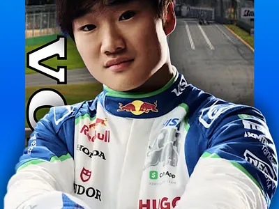 Yuki Tsunoda graphic for VCARB competition