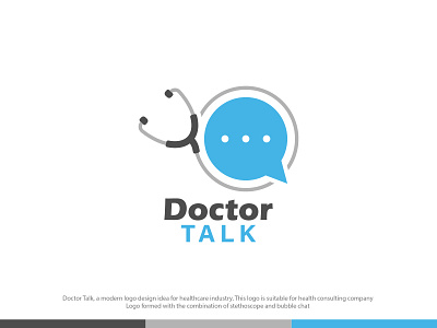 Doctor Talk Logo Concept | Healthcare Logo Inspiration app branding business clinic consultation consulting design doctor graphic design healthcare icon logo logo design medical service stethoscope ui