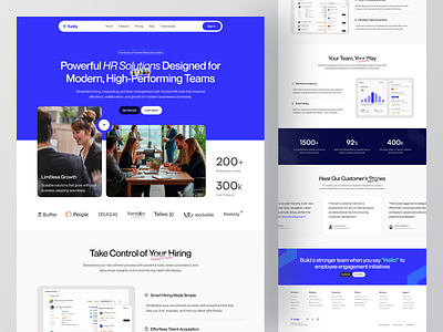 HR Platform Saas Landing Page cansaas clean employee hr hr management hr platform human resources landing landing page landing page design management landing page minimalist saas saas product ui ux web web app web design