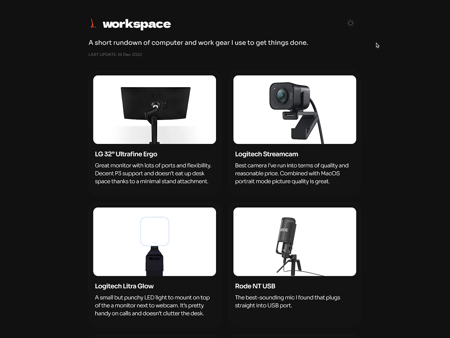 Personal Site Page - Light / Dark Mode by usrnk1 on Dribbble