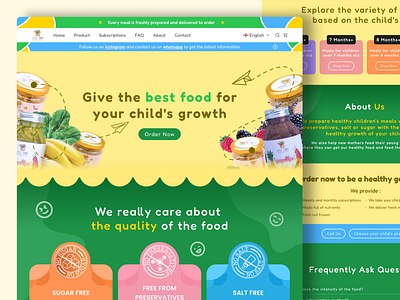 LittleTummy Landing Page Exploration 💚 design food food kids fun kids pop popular product design sell trending ui ui design ux ux design