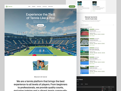 Tyennis - Tennis Landing Page coach competition courses court fitness health healthy mentol personal trainer professional racket sport tennis tennis competition tennis cournament tournament traning web design wellness workout