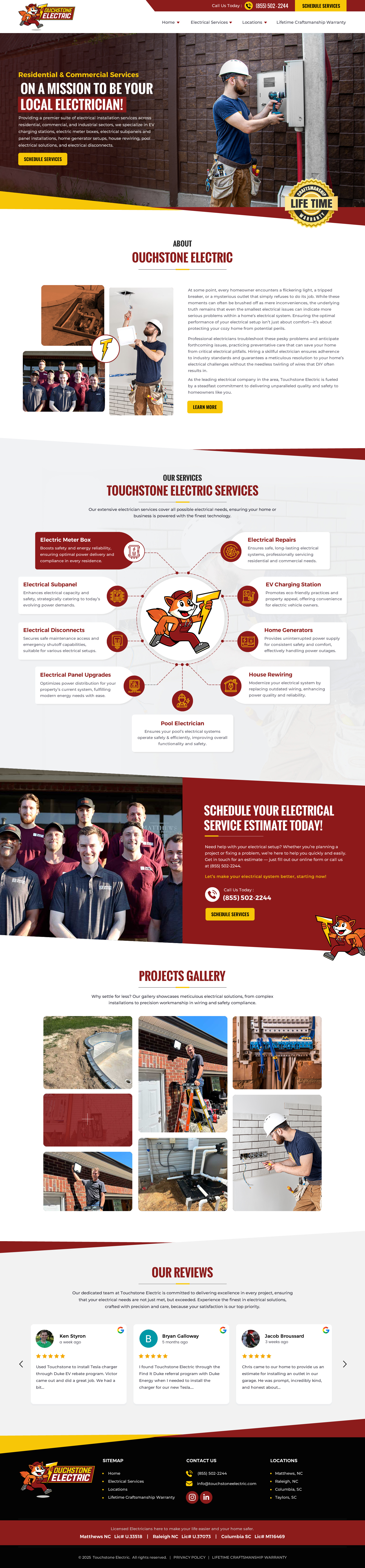 Ouchstone electric graphic design ui