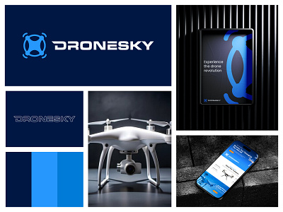 Dronesky logo, tech technology, innovation, drone branding aircraft logo brand identity branding drone logo flat logo fly futuristic logo graphic design logo logo design logodesign logos minimal modern logo startup logo tech company logo tech innovation unique logo visual branding