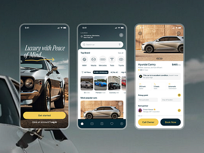 LuxuryRide – Premium Car Rental App UI rental marketplace shahriarsultan