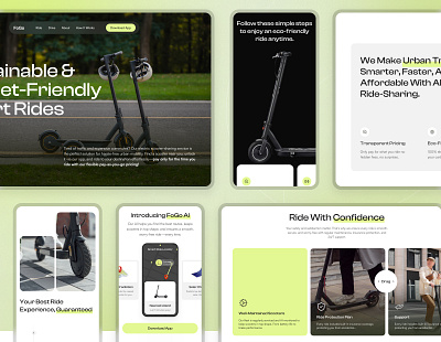 Electric Bicycle Landing Page ai ride sharing bicycle cycle design electric bicycle electric bike ev bike focotik home page landing page landing page design landing page ui minimalist mobile responsive ui ui design ui ux design web ui website website design