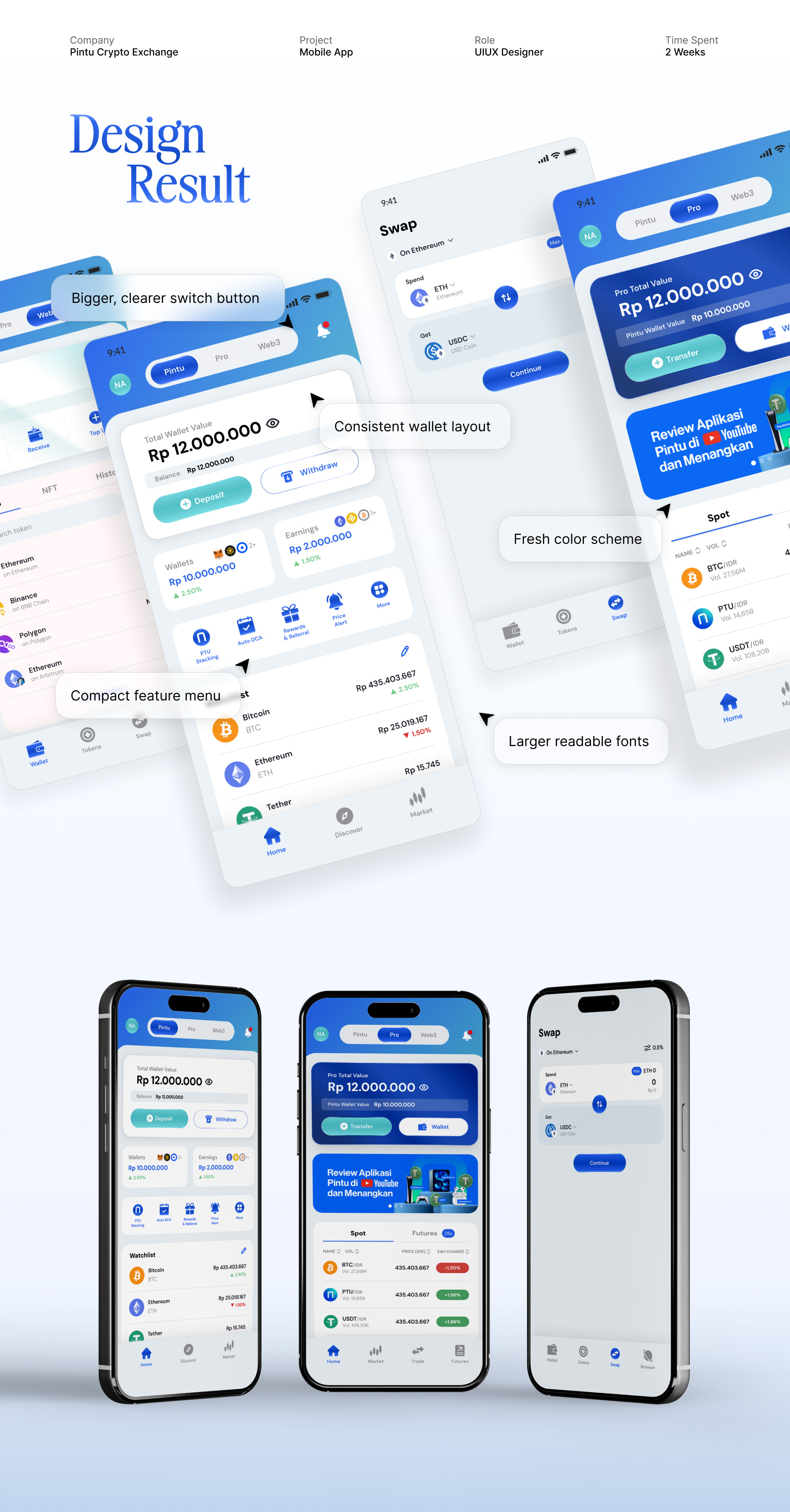 Redesigning Crypto Exchange App (Pintu) crypto app crypto exchange crypto exchange design crypto exchange ui crypto ui design figma mobile ui design product design ui ui design uiux web3 app