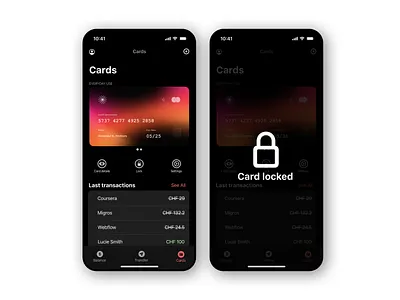 Banking app app application banking banking app clean concept daily ui dailyui dark design interface iphone minimal minimalist mobile ui ui design uidesign uiux user interface