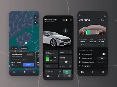 Car Charging Mobile App app design application car car charging charging app charging station design ev car ev car app ev charging mobile app design smart car ui ui design uiux
