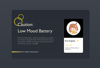 Day 88 - Avatar 100dayschallenge avatardesign caution characterdesign creative daily ui 088 daily ui 88 emotionaldesign expressiveui illustration lazyday moodavatar ui uidesign uxdesign