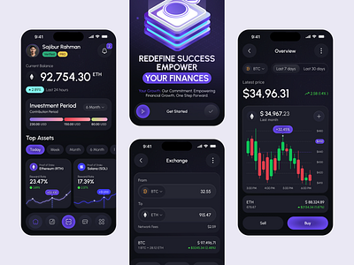 Crypto Mobile App Design android app app design app designer app ui ux design crypto app crypto currency app crypto wallet crypto wallet app design design figma uiux ios app mobile app mobile app designer mobile banking app mobile wallet app payment app walllet app