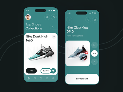 Shoes Ecommerce App app app design mobile mobile app nike shoe app shoes shoes app shoes app design shoes mobile app shoes ui ui ux