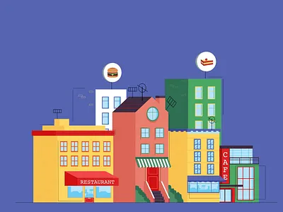 Behind the leaves adobeaftereffects adobeillustrator animatedvideo businessillustration city design graphic design green illustration leaves motion graphics purple town vector