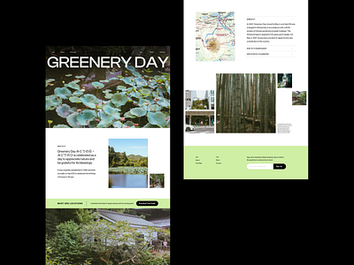 Greenery Day Homepage design graphic design ui