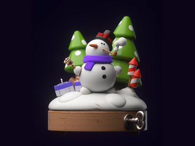 Happy Holidays - 3D animation ✨ 10clouds 3d animation c4d christmas gift illustration loop modeling motion motion graphics octane rocket santa snowman toy tree