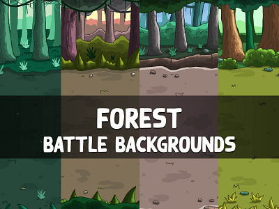 Free Forest Battle Backgrounds 2d art asset assets background backgrounds battle battleground battlegrounds bg forest game game assets gamedev illustration indie indie game set vector wood
