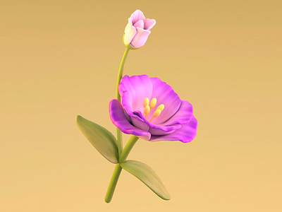 3D Model: Purple Flower Illustration 3d 3d art 3d art work 3d design 3d flower 3d model abstract art beautiful flower clean colorful design floral design flower flower model flowers design inspire nature purple purple flower soft