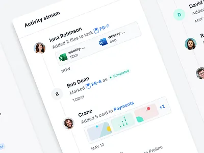 Activity Timeline - Preline UI activity comments dashboard files history preline ui project management schedule sidebar task management tasks timeline tracker ui