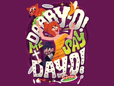 Day-O beetlejuice broadway character art day o flat design hand lettering handwritten type illustration lettering musical quote theater typography