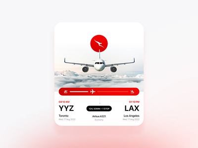 Flight widget flight plane travel trip ui widget