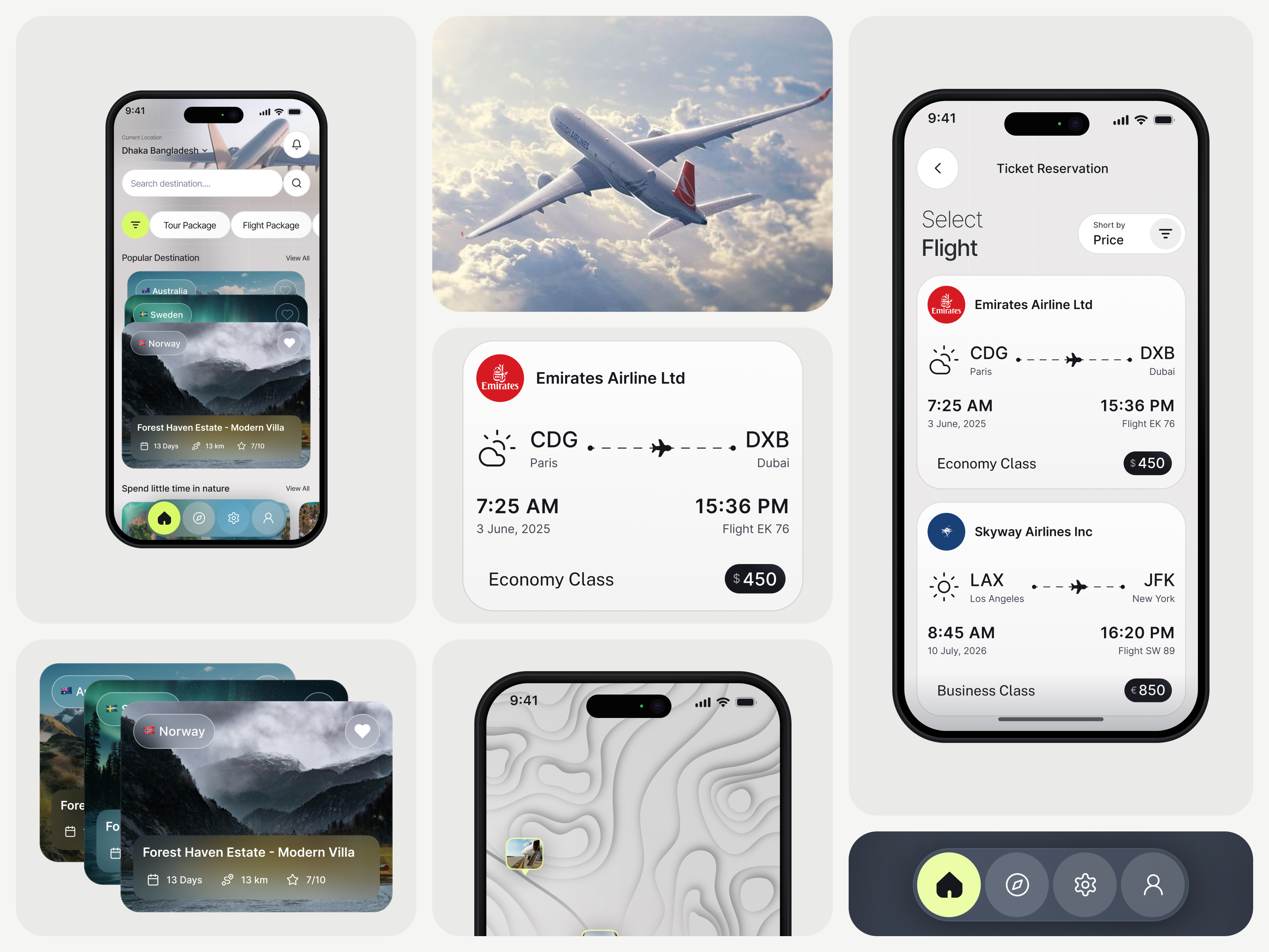 Example of Travel App Design