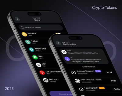 CEDRO: Crypto Tokens bitcoin blockchain crypto crypto app design crypto app ui crypto banking crypto exchange crypto wallet crypto wallet app cryptocurrency ethereum fintech app ios mobile app neobanking saas startup wallet app