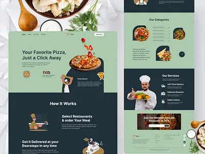 Restaurant Website Design animation design landing page ui uiux ux web website