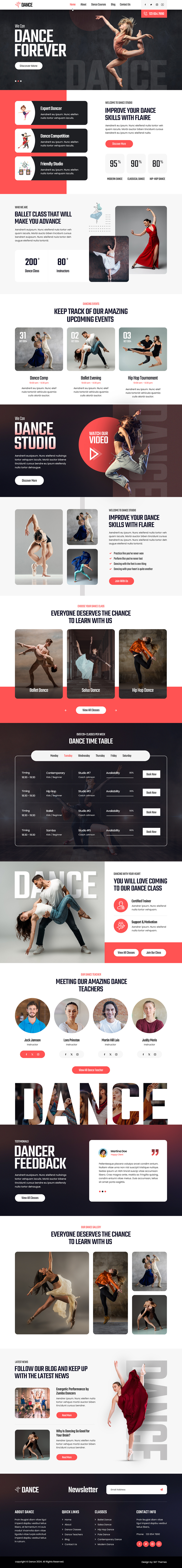 Disco Dancer - Dance WordPress Theme dance class website theme