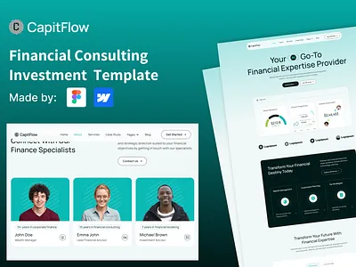 CapitFlow – Webflow Template for Finance & Consulting accountant website business design financial services loan website template ui ux design website