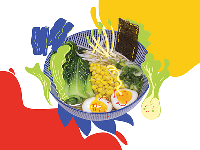 Shio-Miso Ramen illustration colorful cute design digital illustration food graphic design illustration