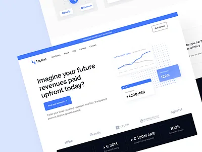 Tapline Landing Page angel investor business finance fintech funding investing investment investor landing page landing page design startups tapline ui ux venture capital web design website