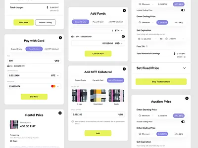 UI app ui bitcoin card design card ui clean crypto dashboard digital assets digital home eth filter popup product design rental typography ui ui ux user experience ux web app