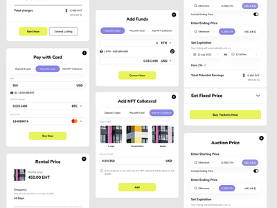 UI app ui bitcoin card design card ui clean crypto dashboard digital assets digital home eth filter popup product design rental typography ui ui ux user experience ux web app