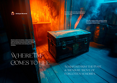 Antique Reverie adobe photoshop figma landing page ui ux web design