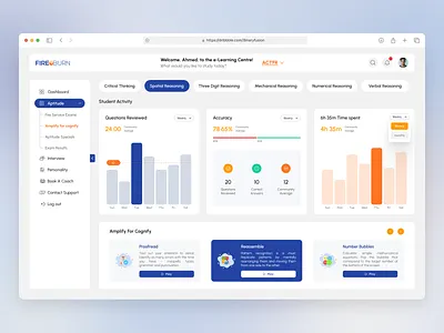 Online Course User Dashboard e learning platform education elearning elearning websit enrolled course figma design fire fighter fire service home page landing page online course ui design uiux uiux design user dashboard website