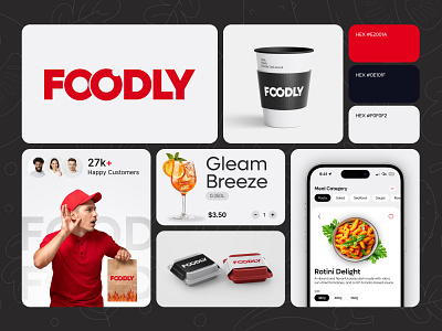 Foodly – Bold & Tasty Branding brand brand design brand indentity branding concept design food food delivery food ordering logo visual identity