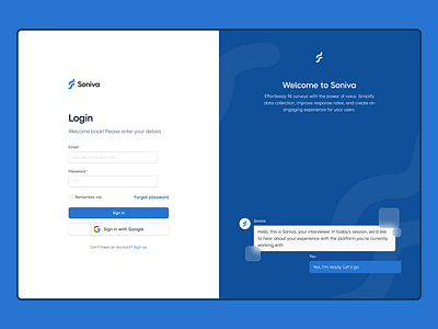 Soniva's Login Page ai blue design pouya register sepanta sepanta pouya soniva ui ux voice