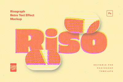 Risograph Retro Text Effect 70