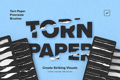 Torn Paper Procreate Brushes & Stamps isolated