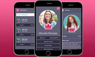 MeetPink graphic design ui
