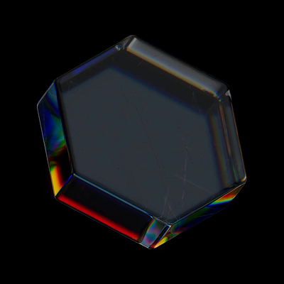 Hexagon Glass 3d c4d dispersion glass scratches