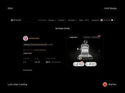 BITNAME - Web3.0 Name Service Platform (.btc Domains) -Luck Draw 3d animation graphic design motion graphics ui