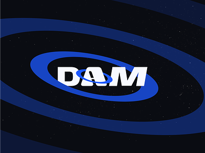 DAM | Logo Design by Logolivery.com astro black blue branding design graphic design logo logolivery media space typography vector