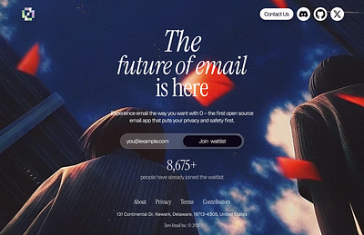 0.email signup page design